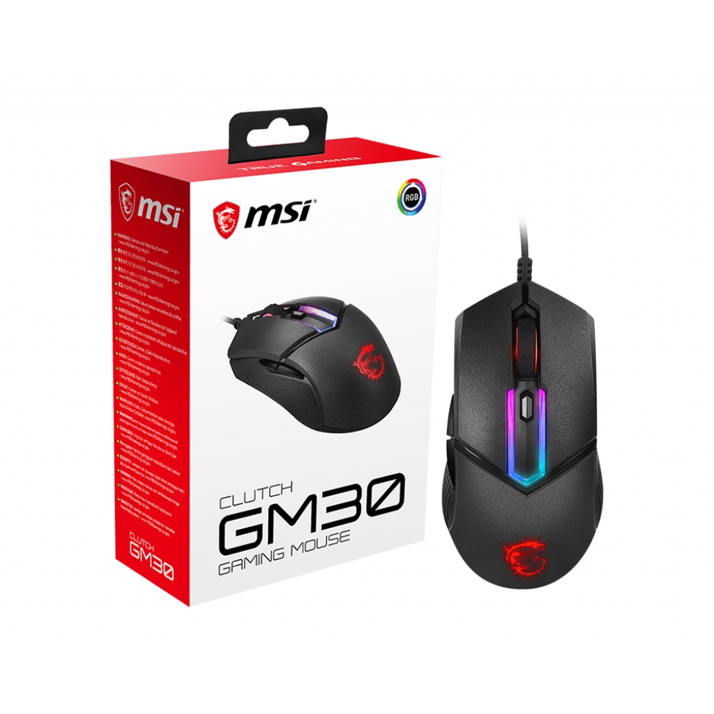 Chuột gaming có dây MSI Clutch GM30 màu đen