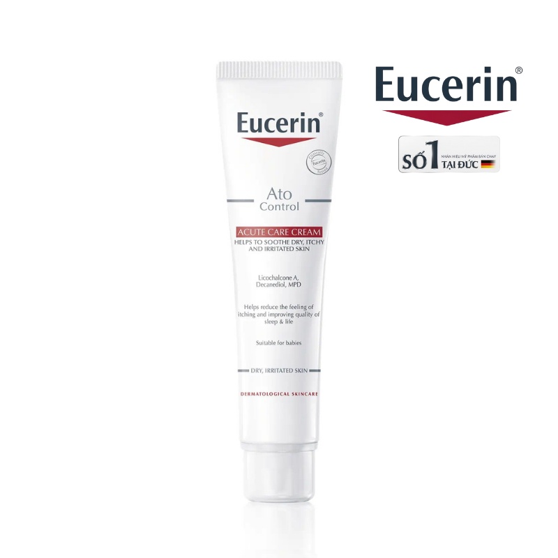 EUCERIN KEM DƯỠNG DA ATO CONTROL ACUTE CARE CHO DA NHẠY CẢM 40ML DATE 2023