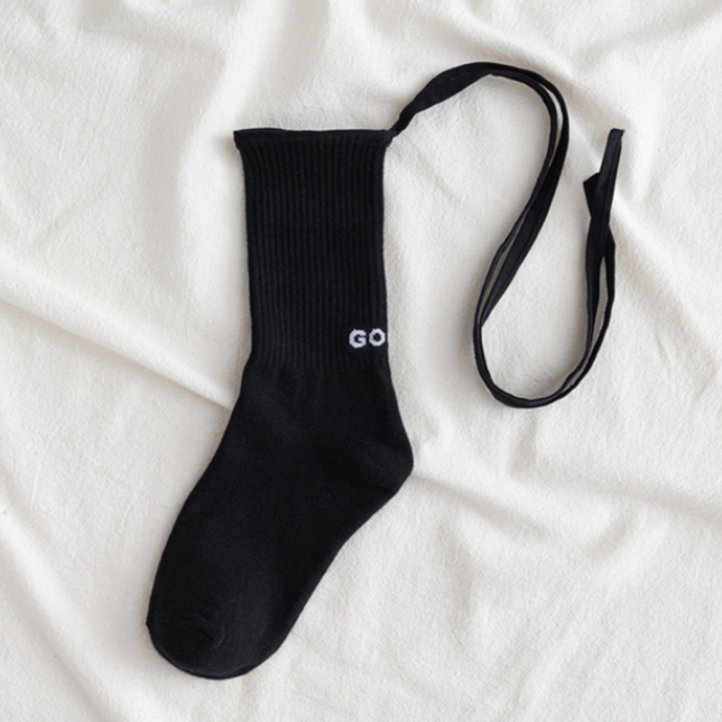 Vớ Cotton Có Dây Chéo In Chữ Phong Cách Gothic Lolita Nhật Bản Cho Nữ