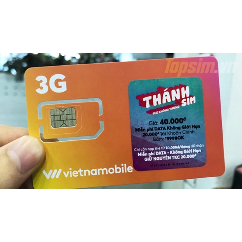 Sim Data 4G Vietnammobile 6Gb/1 ngày dùng trọn đời Miễn phí tháng đầu Chính Hãng