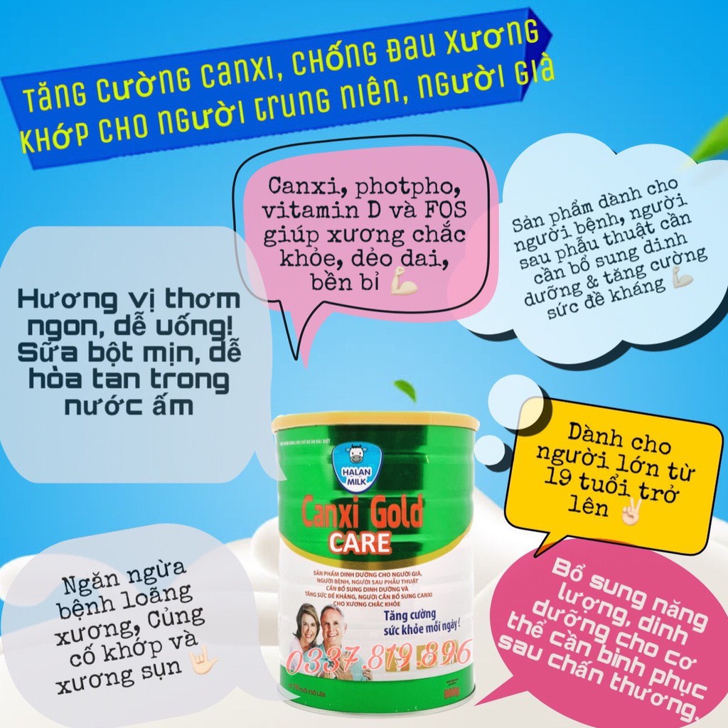 Sữa Canxi Gold Care 900g ⚡ Cung cấp canxi cho Xương Chắc Khỏe ⚡ Chống loãng Xương | BigBuy360 - bigbuy360.vn