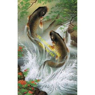 Tranh đính đá Cá Song ngư