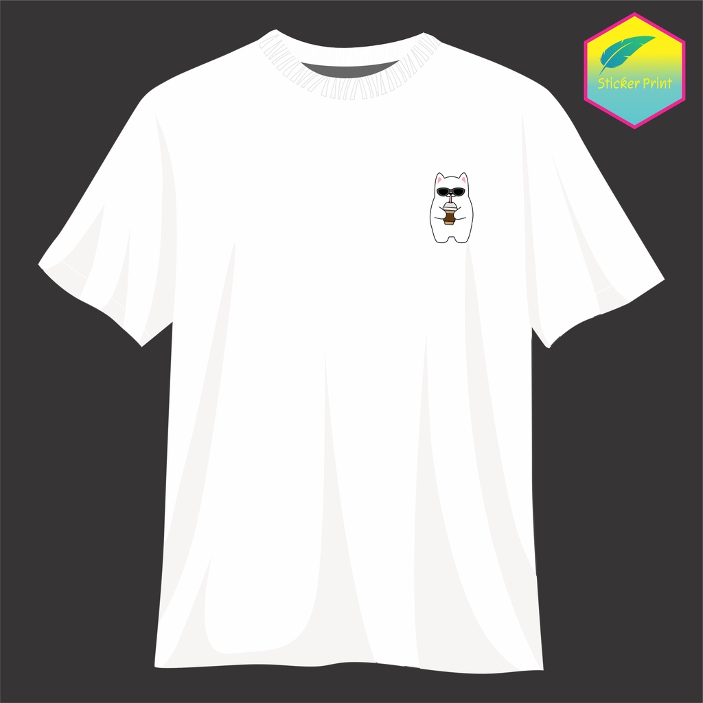 Sticker Mèo uống nước in bằng bàn ủi tại nhà dễ dàng post 7