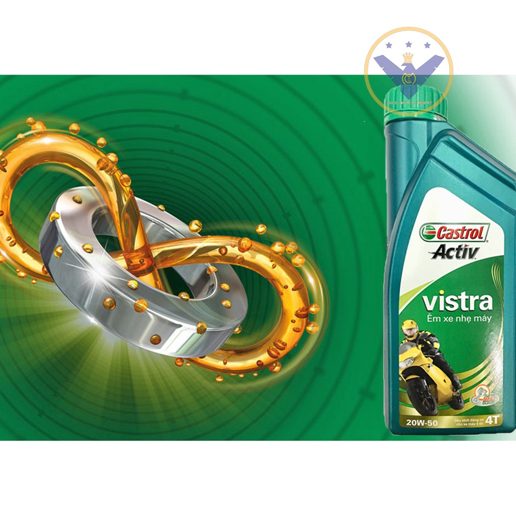 BỘ 4 Dầu nhớt xe máy Castrol Activ Vistra 20w50 0.8l