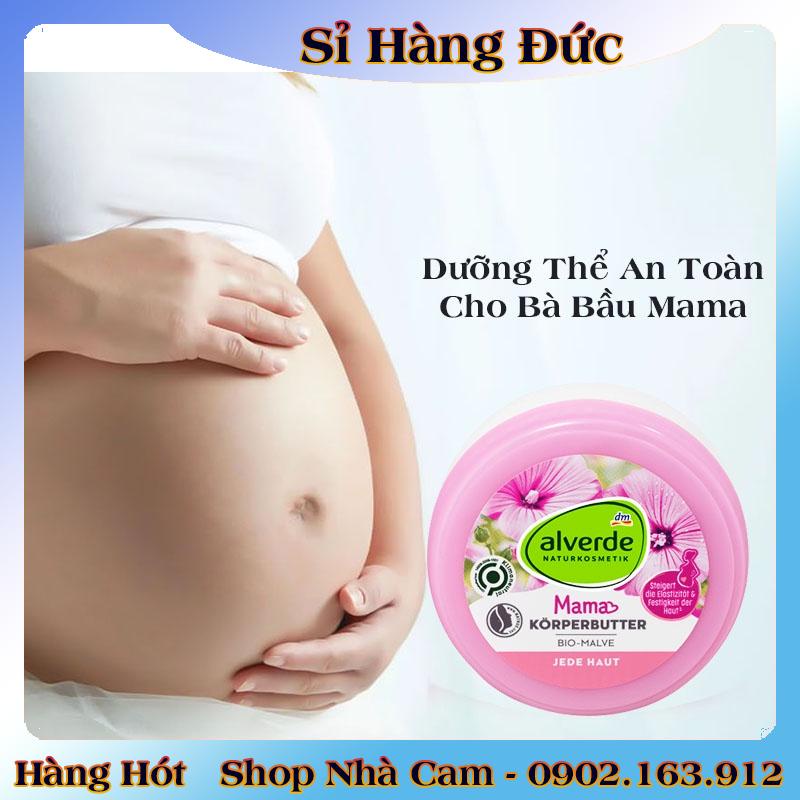Sữa tắm và dưỡng thể Alverde Mama cho bà bầu và sau sinh của Đức - Đủ Bill