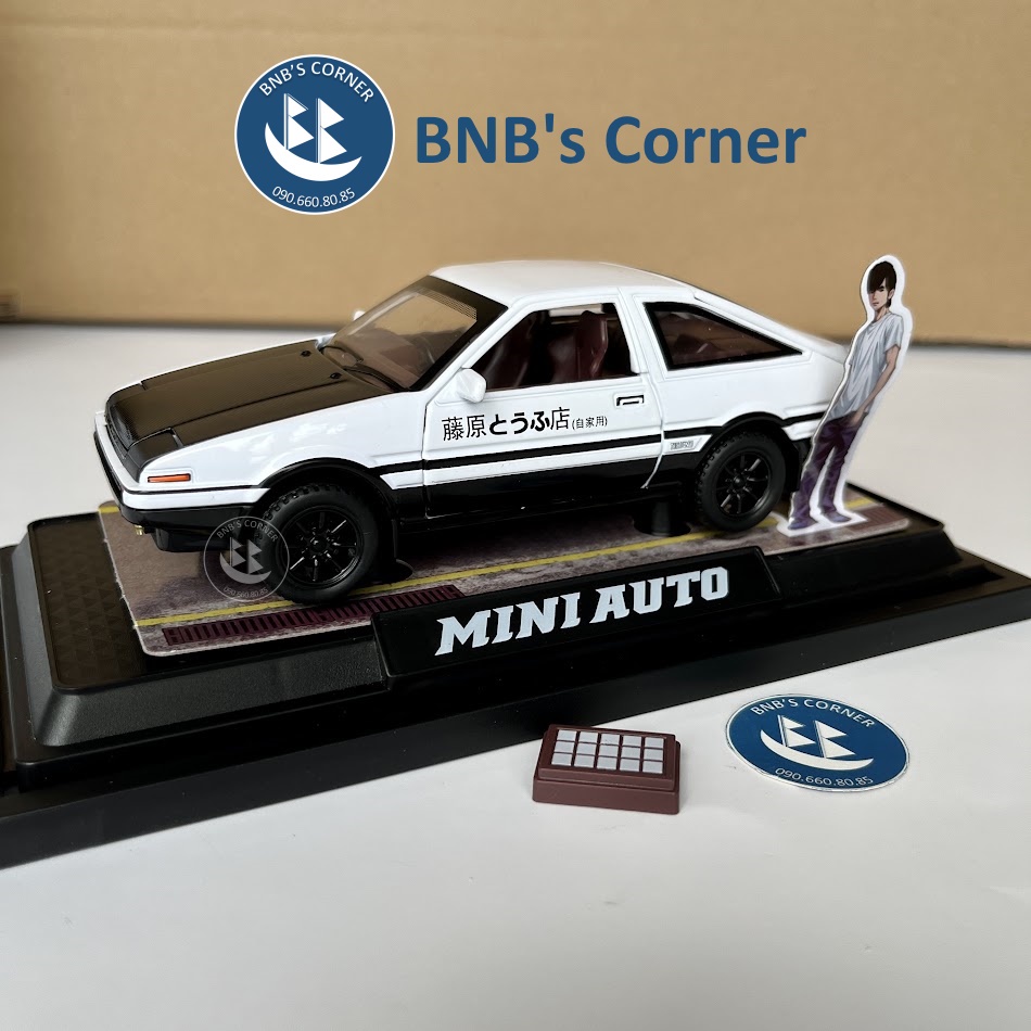 Mô hình xe 1:28 Toyota AE86 Initial D hãng MiniAuto - phiên bản nâng cấp