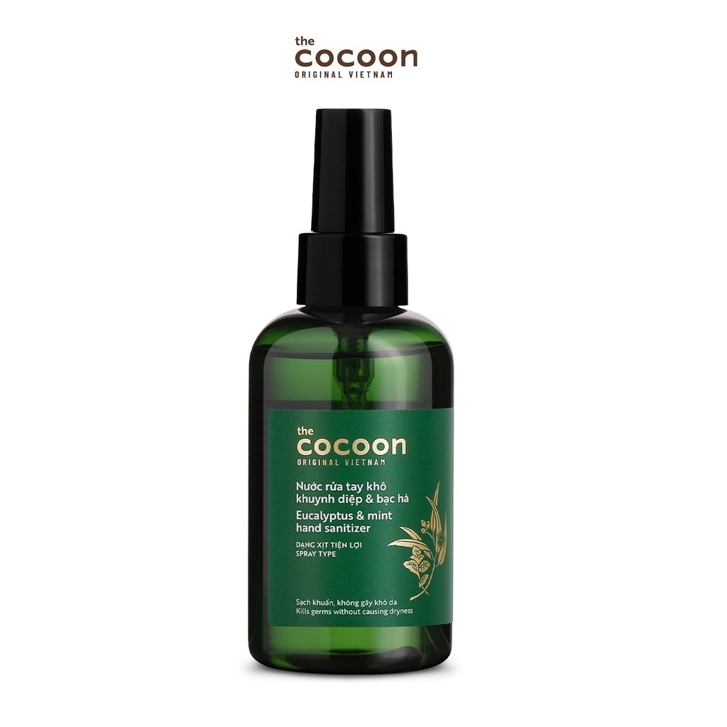 Nước rửa tay khô khuynh diệp và bạc hà Cocoon 140ml