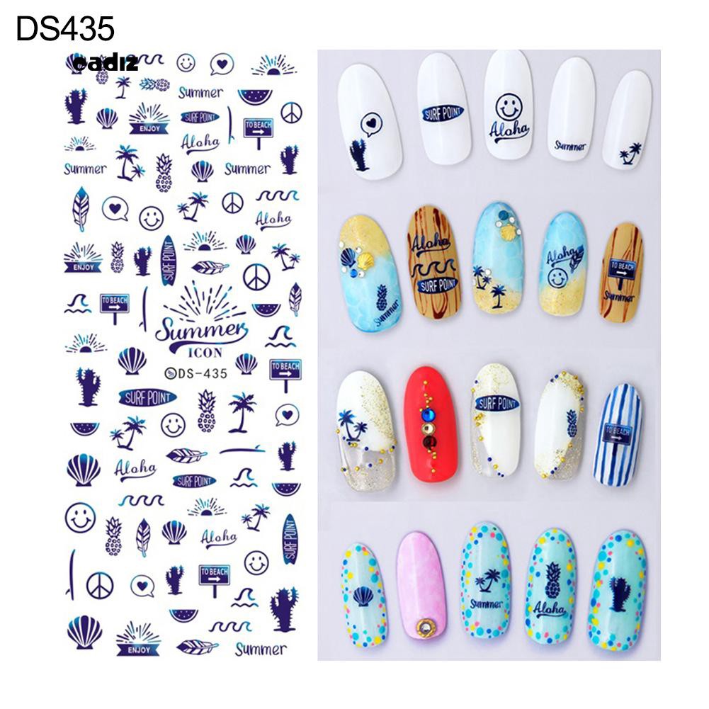 Decal trang trí móng chuyển nước nhiều kiểu thời trang