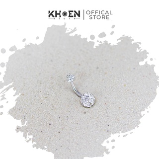 ( 1 Chiếc ) Khuyên Rốn Bi đính đá - Hợp kim- Khoen Store