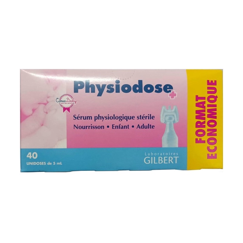 Nước muối biển Physiodose màu hồng 40 Ống