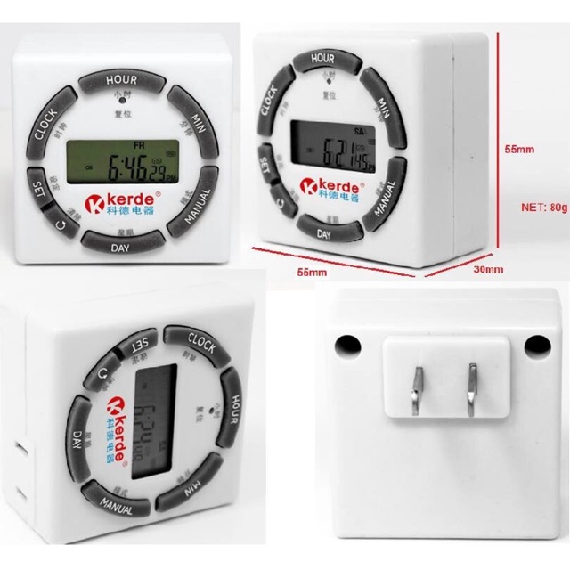 TIMER ĐIỆN TỬ KERDE - BỘ HẸN GIỜ ĐIỆN TỬ, TẮT MỞ ĐÈN - CO2