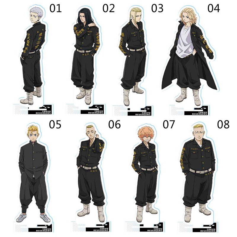 Mô hình các nhân vật trong phim anime Tokyo Ghoul 15cm bằng acrylic hai mặt dạng đứng để bàn trang trí