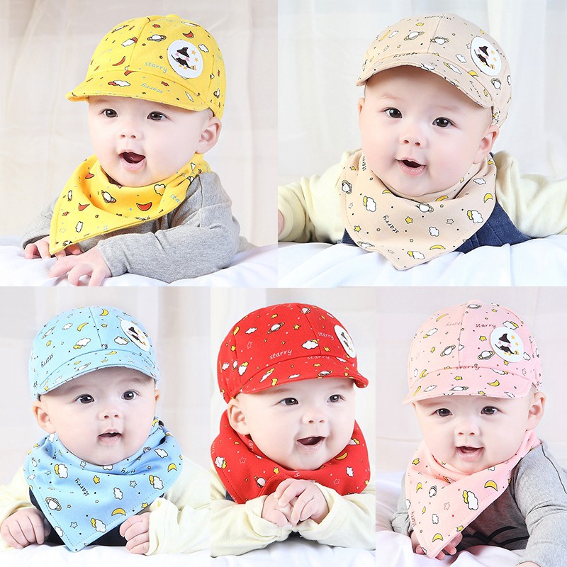 Set Mũ Bóng Chày + Khăn Choàng Cổ Cho Bé