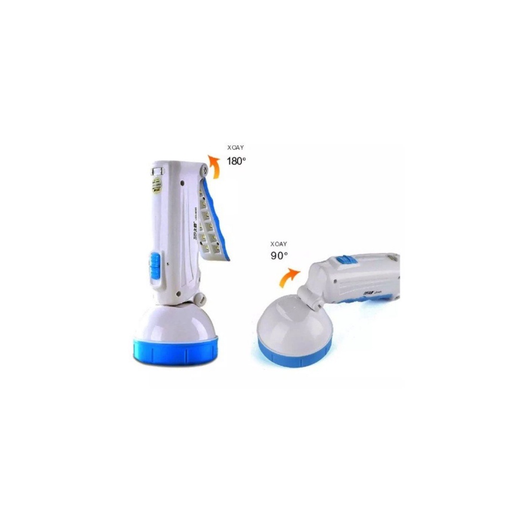 Đèn pin Led siêu sáng (chiếu xa), 2 chế độ sáng (2 đầu gập 90-180 độ), đèn pin cầm tay đa chức năng DP-9035B