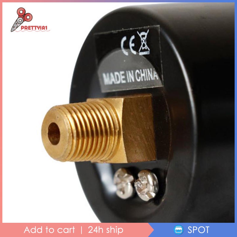 Đồng Hồ Đo Áp Suất Thủy Lực Bằng Kim Loại Prettyia1 (0-30 PSI 0-2) Cho Không Khí / Dầu / Nước