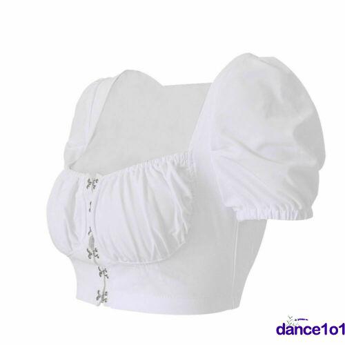 Áo crop top nữ tay ngắn màu trơn thời trang gợi cảm