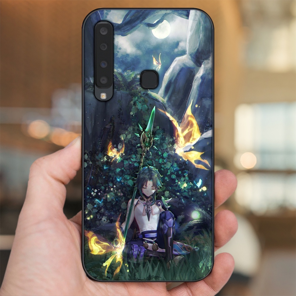 Ốp lưng Samsung A9 2018 viền đen in hình Xiao Genshin Impact