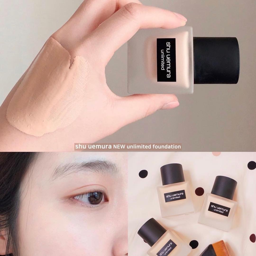 SASA ❤   Spot Shu-uemura / Shu Uemura Yusha Holding Makeup Liquid Foundation Chai vuông nhỏ 35ml Cọ nền số 55 Concealer 674