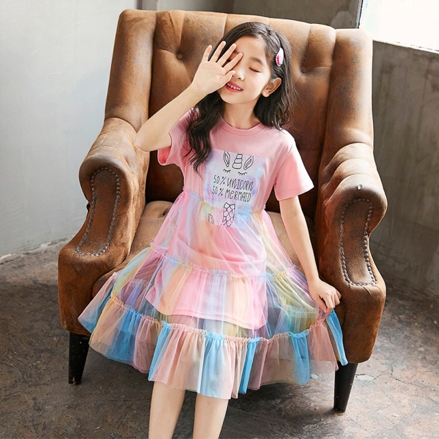 Đầm công chúa cho bé gái size đại  - kèm ảnh thật