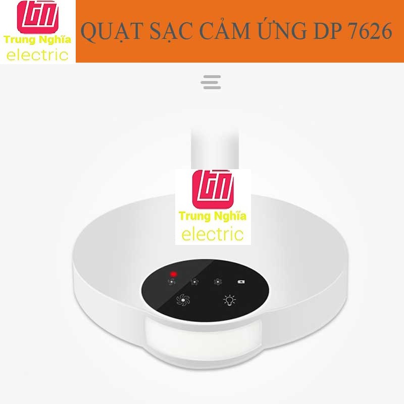 [DP SIÊU MÁT] QUẠT SẠC CAO CẤP CẢM ỨNG DP 7626 CÓ ĐÈN LED CAO 31 CM | BigBuy360 - bigbuy360.vn