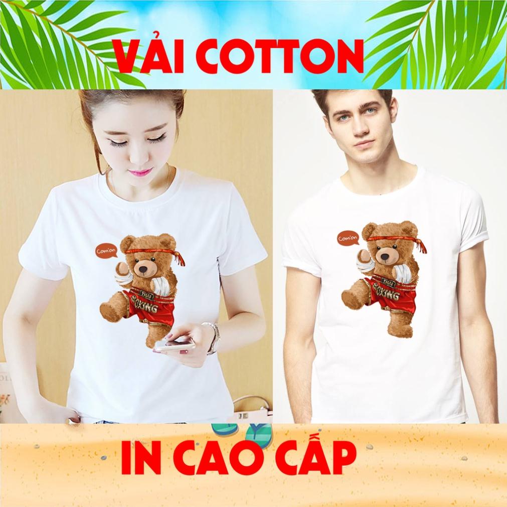 Áo hàn quốc- Bộ sưu tập áo thun gấu cực cute, unisex, vải cotton , in cao cấp- có size trẻ em áo bear