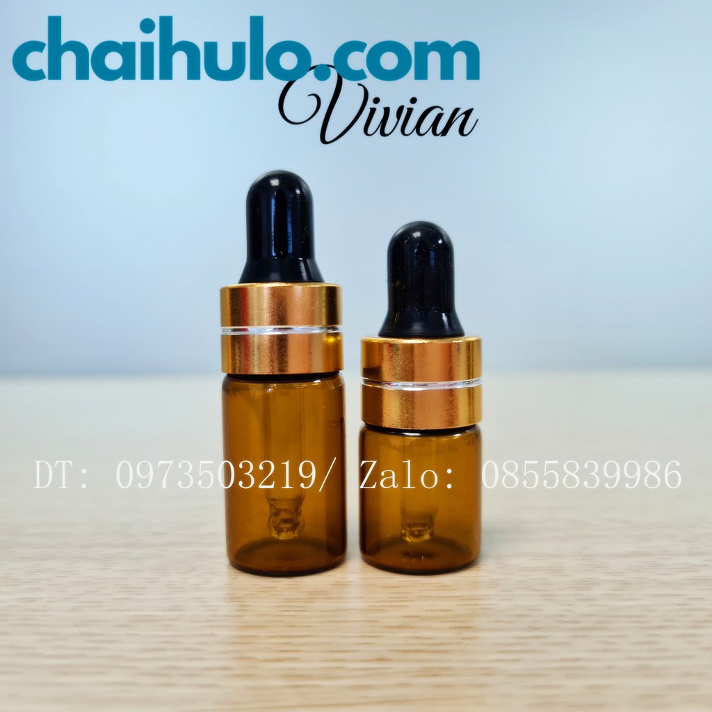 2ml, 3ml - Combo 10 Lọ đựng serum, mỹ phẩm, tinh dầu nắp bóp giọt