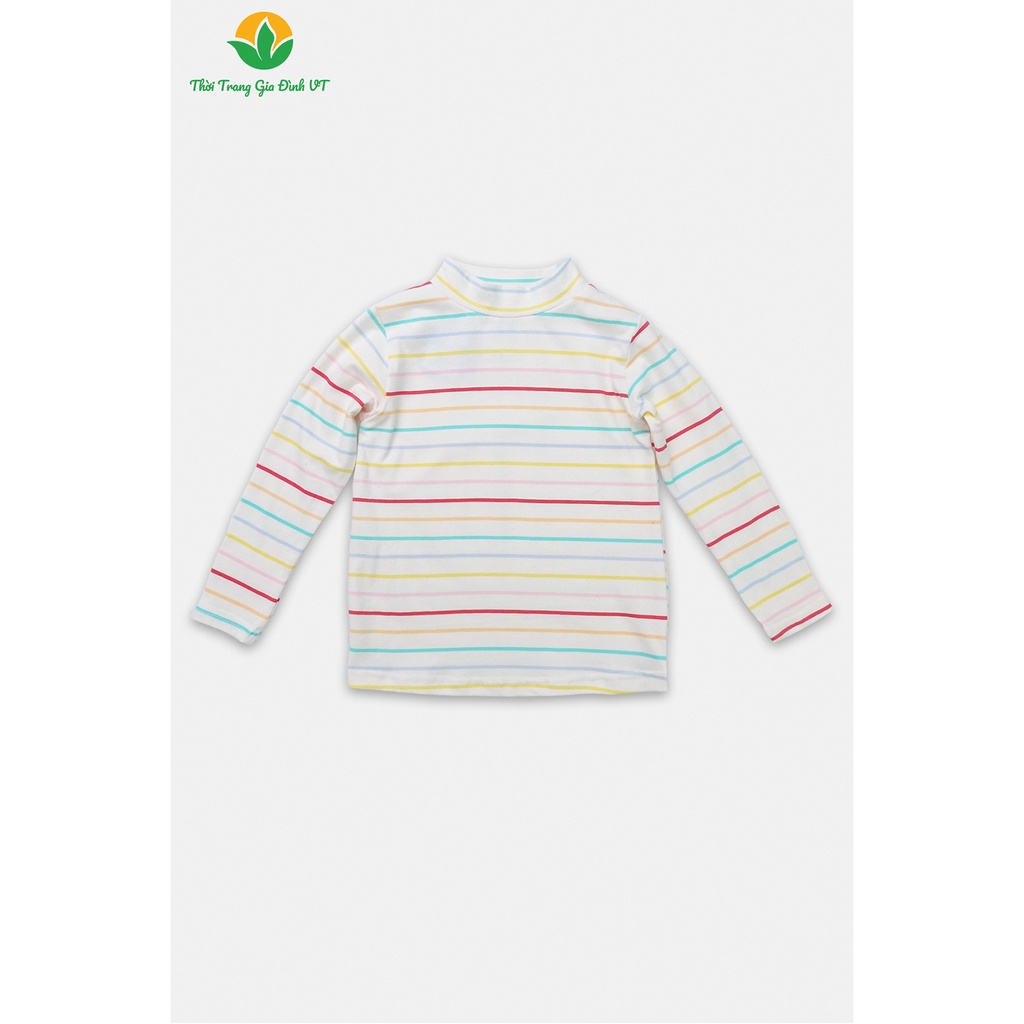 Áo dệt kim dài tay cho bé Việt Thắng, chất liệu cotton, cổ 3 phân kẻ - A67.2202