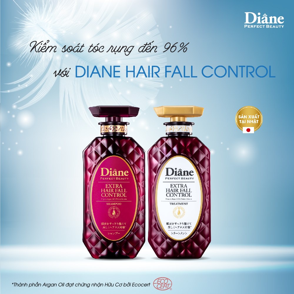 Combo dầu gội xả Moist Diane Extra Hair Fall Control 450mlx2