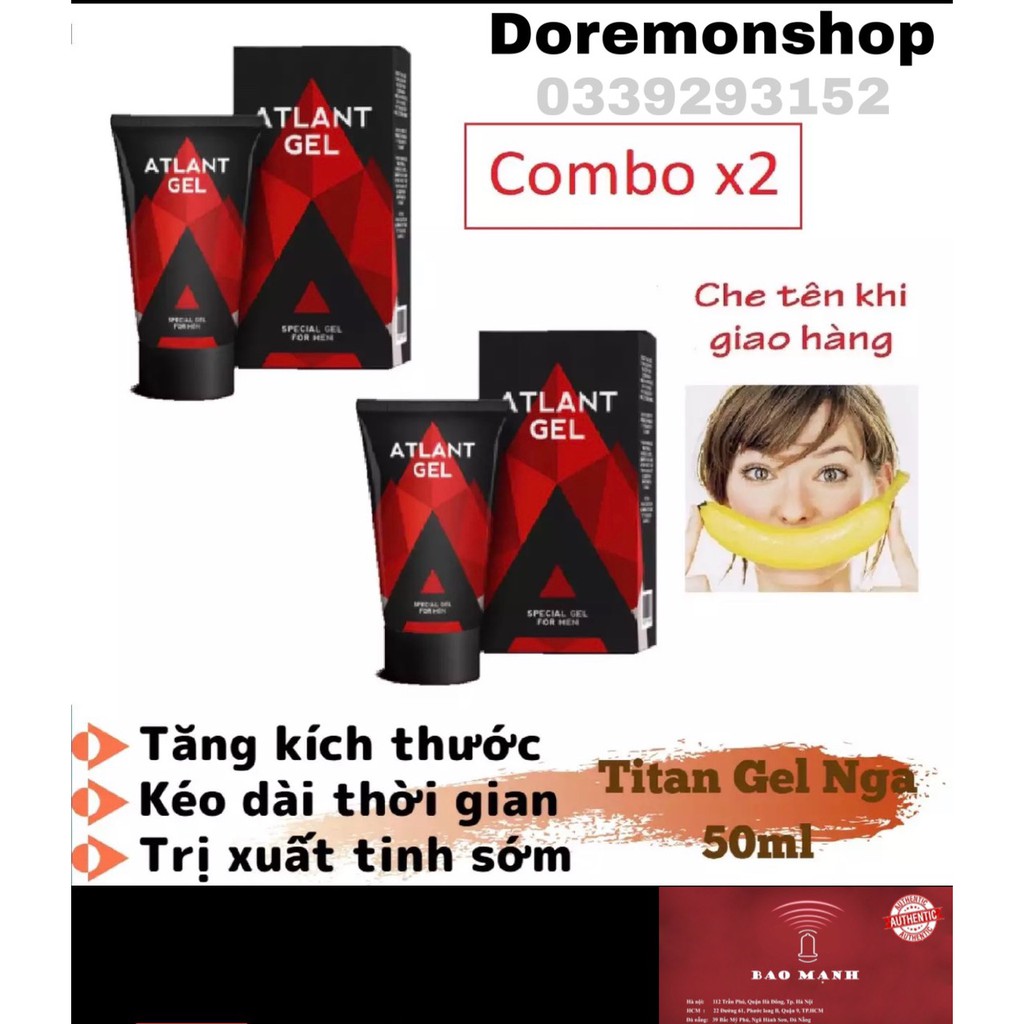 Combo x2 Atlant - gel - Hiệu quả gấp bội gel - tian cũ