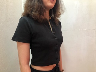 ÁO THUN BUTTON CROPTOP