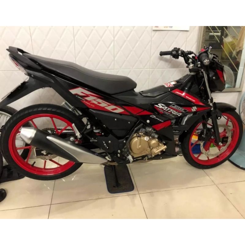 Bộ Tem Satria Fi Đỏ Đen Bạc 2018 Zin Indonesia - 68000-12K40-40X-ID