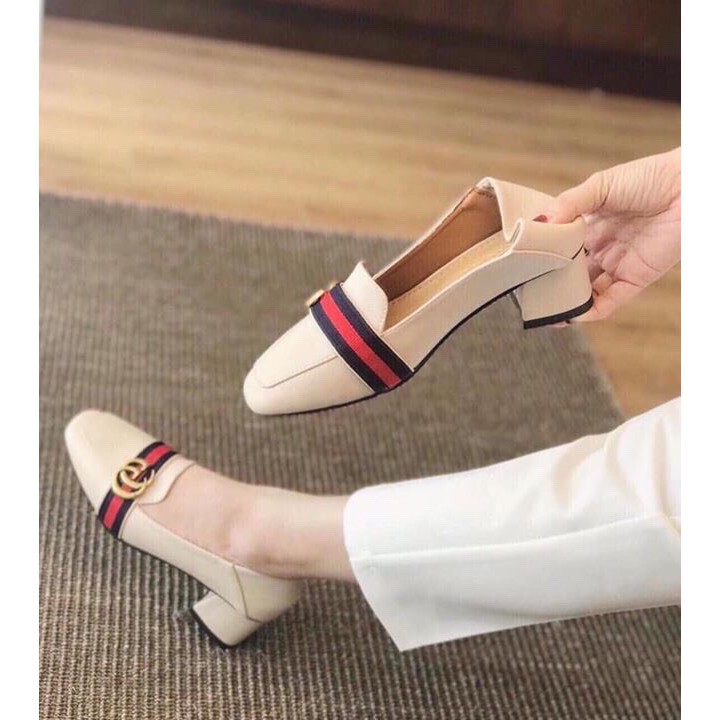 ⚡GIÀY CAO GÓT ĐẾ VUÔNG 5P SANG CHẢNH