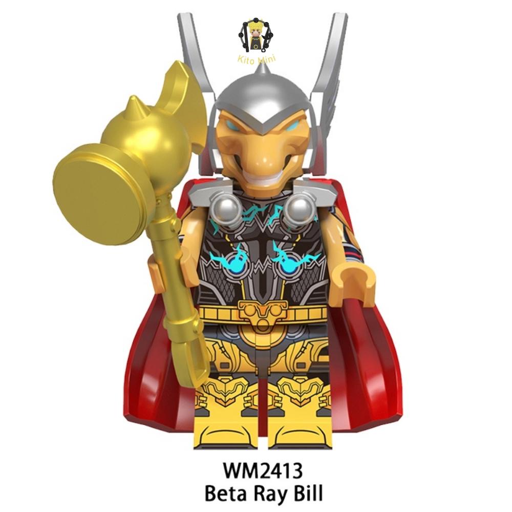 Minifigures Thor Nhân Vật Mavel Xếp Hình Lắp Ráp Phim Truyện Love And Thunder Tình Yêu Và Sấm Set WM6146