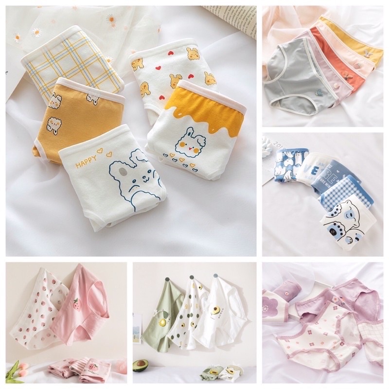 Set 5 Quần lót nữ cotton mềm mại cao cấp nhiều mẫu BRATINA