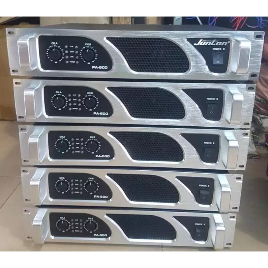 Main Đẩy Công Suất Junton PA500 24 Sò Mặt Nhôm