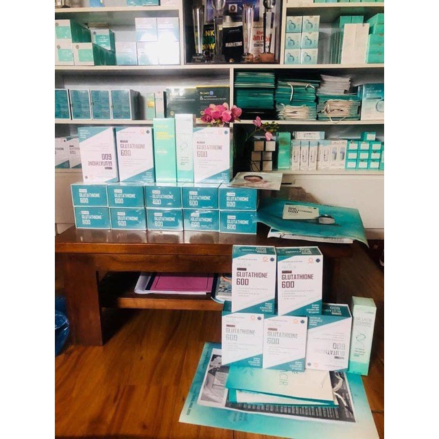Viên uống Nám trắng da Glutathion 600, Ngăn Ngừa Nám, Chống Lão Hóa Hộp 30V