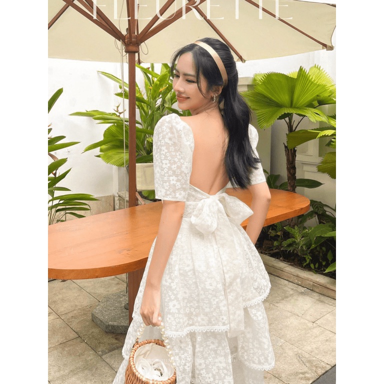 (Free ship) Mẫu Đầm Ren Tầng Hở Lưng Mới Ra Kho -- Sale Lớn 50% Cho Nóng UP HHP Fashion