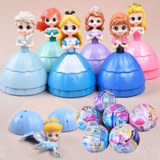 Có sẵn ✨Trứng Công Chúa Disney Suprise Egg ✨ Ariel Aurora Jasmine Rapunzel Alice Sophia ElsaAnna