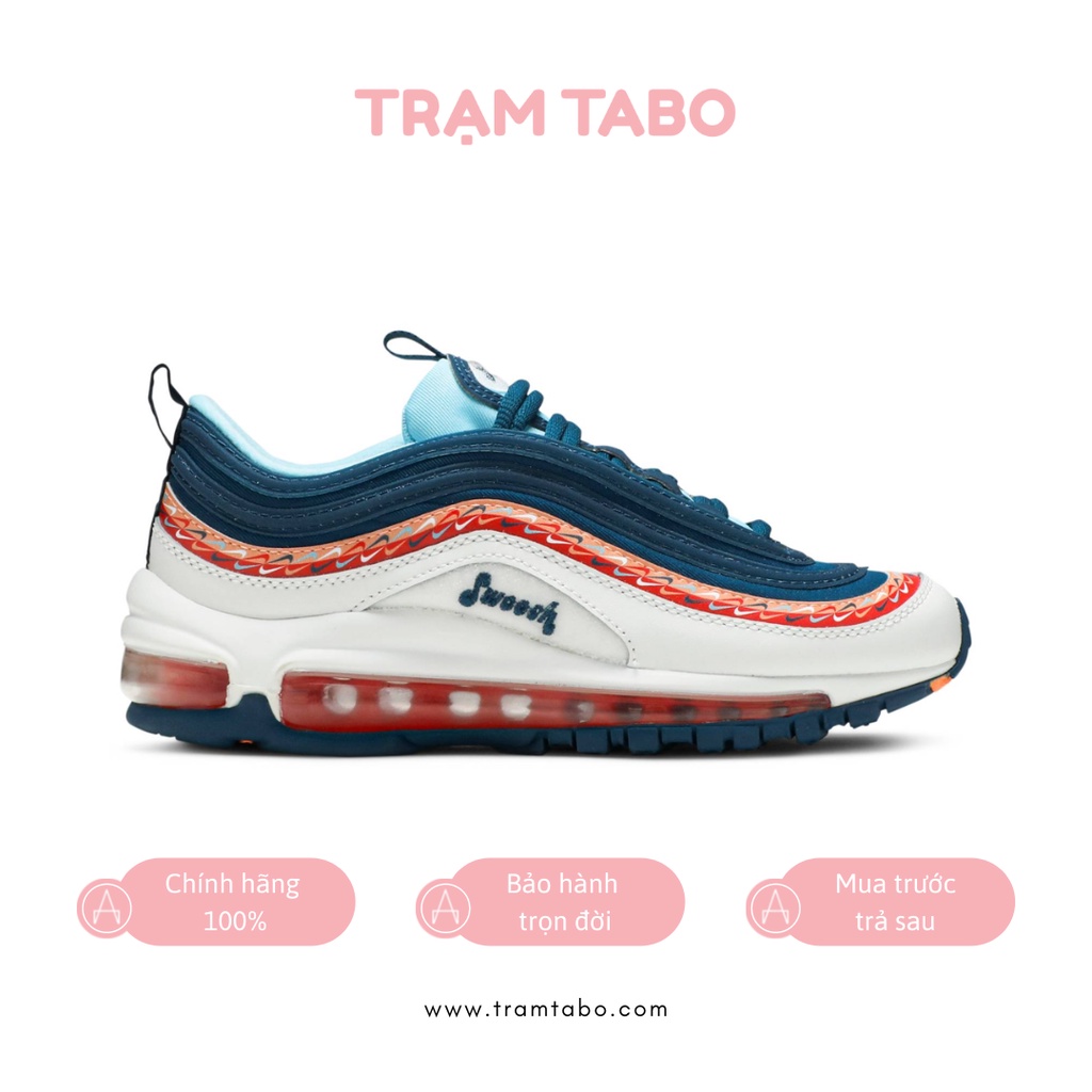 CQ4818-400 - GIÀY NỮ NIKE AIR MAX 97 'SWOOSH CHAIN' - MÀU XANH NAVY/TRẮNG/CAM