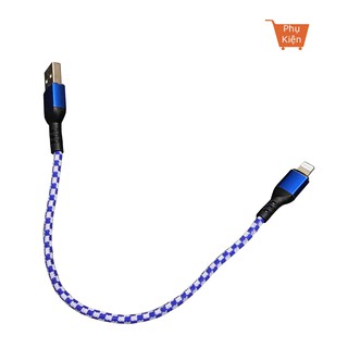Cap lightning loại ngắn 25cm bọc dù cho iphone