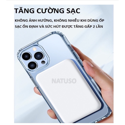 Sạc ko dây ,Kiêm Sạc Dự Phòng sạc ko dây táo 5W/15W-Hỗ Trợ Nhiều Thiết Bị-Bảo Hành 6 Tháng