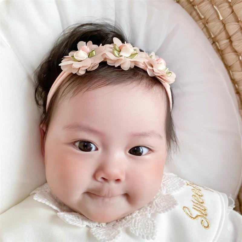 Băng đô hoa voan cao cấp cho bé nhỏ [turban]