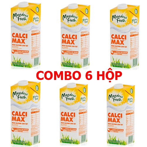 [COMBO 6 HỘP] Sữa tươi Newzealand Meadow Fresh calci max 1 lít