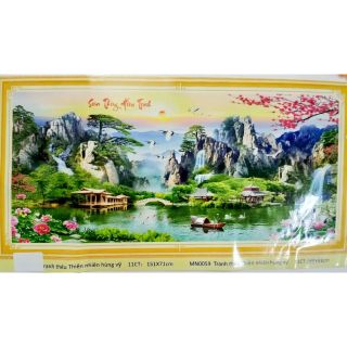 Tranh thêu phong cảnh xwoo2628 194x92cm/MN0059