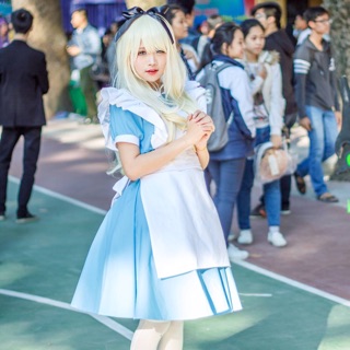 Váy xanh hầu gái alice maid