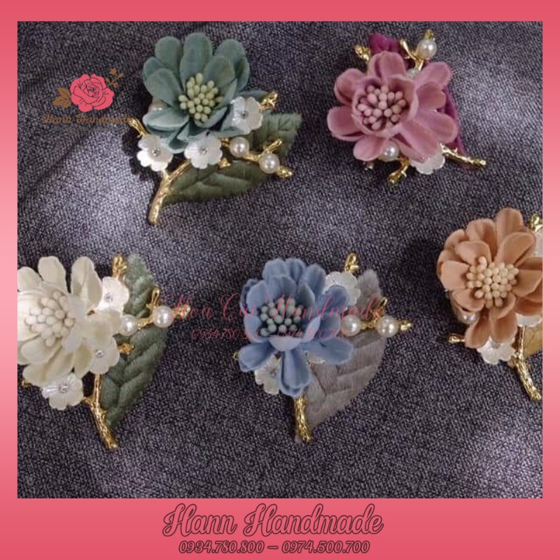 🌺 Hoa cài handmade 🌺 Hoa cài áo vest đẹp mê li xịn xò giá sỉ - hann.com.vn
