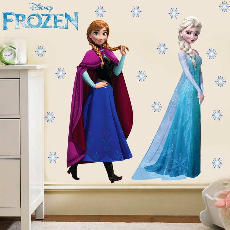 Disney Giấy Dán Tường 3d Hình Công Chúa Elsa Xinh Đẹp A029