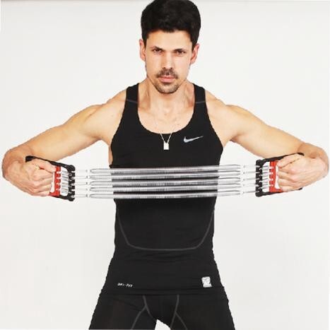 Dụng cụ thể dục – tập gym tại nhà - Dây kéo tay lò xo 5 sợi – Tác dụng kép cho tay ngực bụng săn chắc