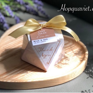 set 100 hộp quà (kèm nơ & thank tag in tên bạn) quà cảm ơn tiệc cưới và sự kiện D1