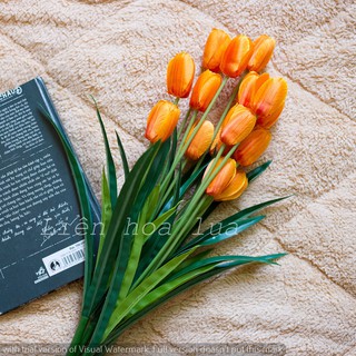 Hoa giả - COMBO 5 cành hoa tulip - 15 bông